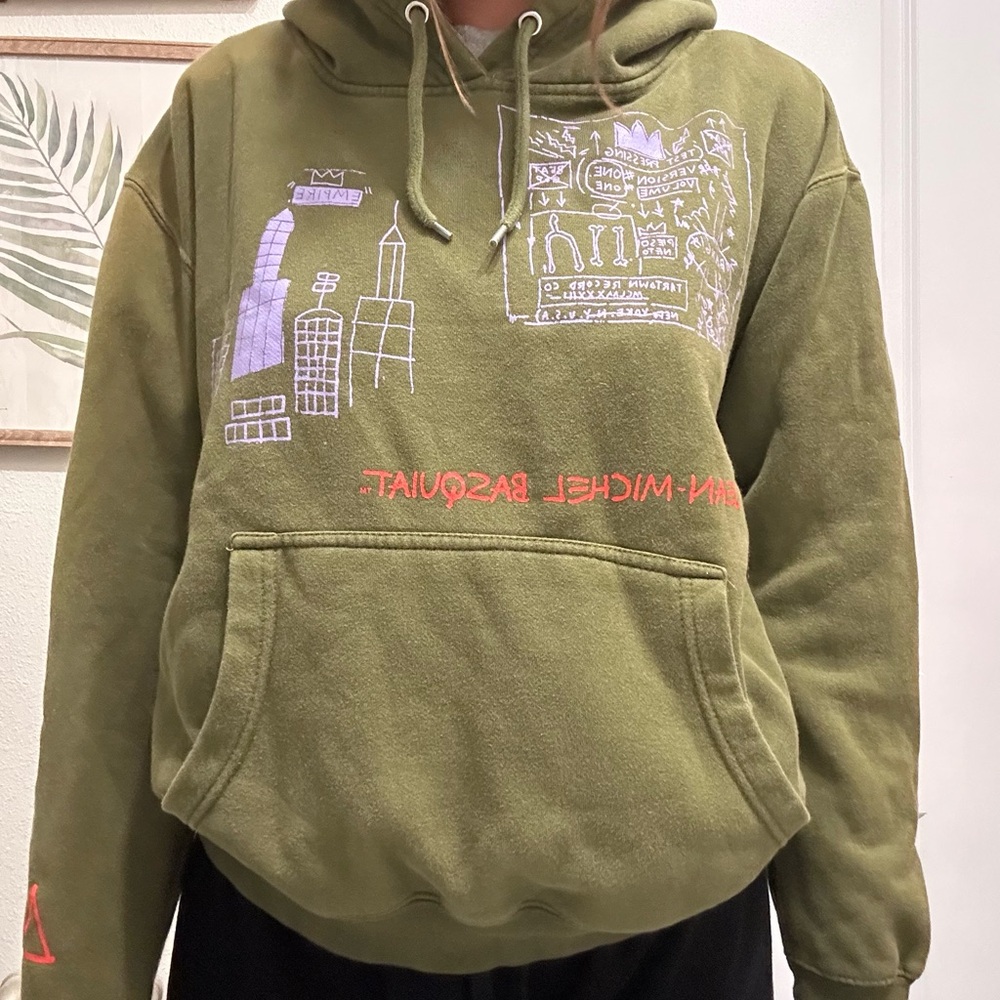 Urban Outfitters Olive Green Graphic Hoodie